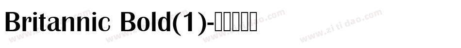 Britannic Bold(1)字体转换
